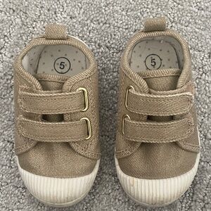 Cat & Jack Tan Baby Shoes with Velcro